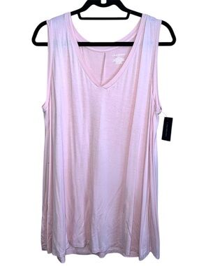 𝐋𝐀𝐍𝐄 𝐁𝐑𝐘𝐀𝐍𝐓 | NWT PINK SLEEVELESS V-NECK TOP